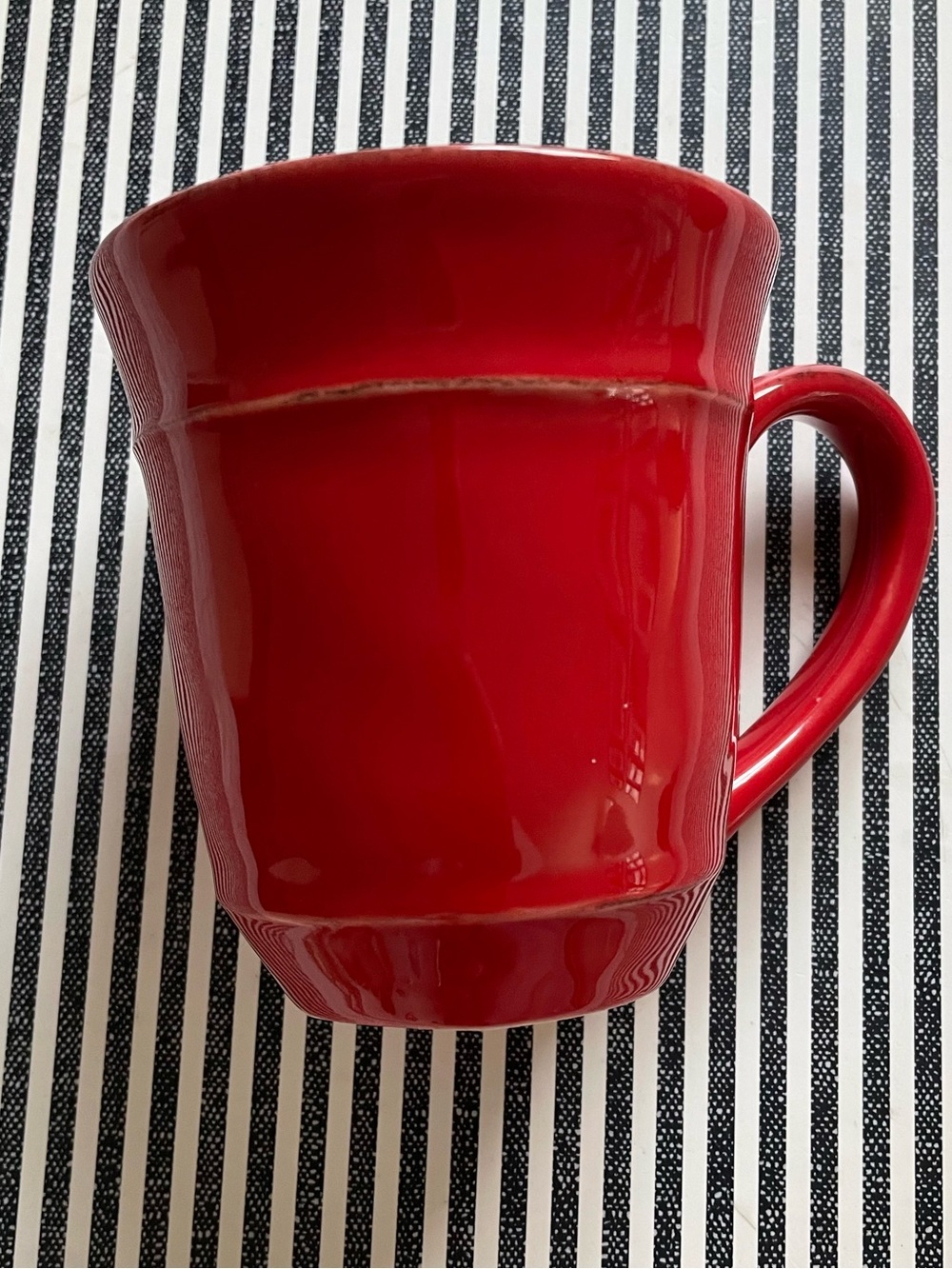 Rare Pottery Barn Cambria Red 1 Piece Coffee Tea Mug Cup Portugal Handcrafted